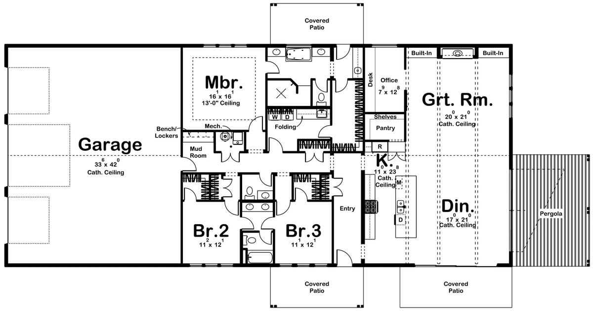 Round Rock Barndominium - Archival Designs House Plans, floor plan