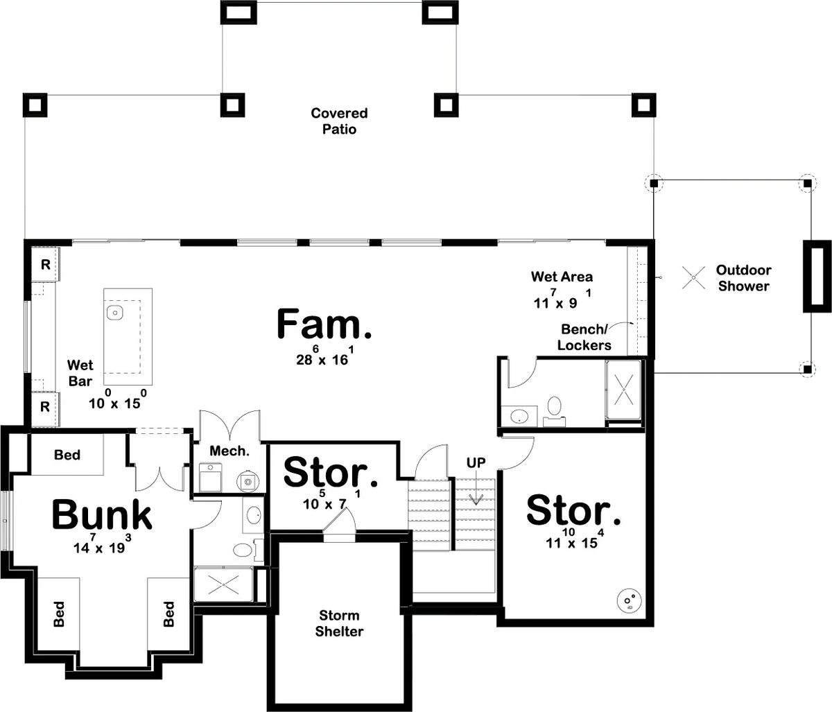 Smith Lake House Plan - Archival Designs House Plans, floor plan