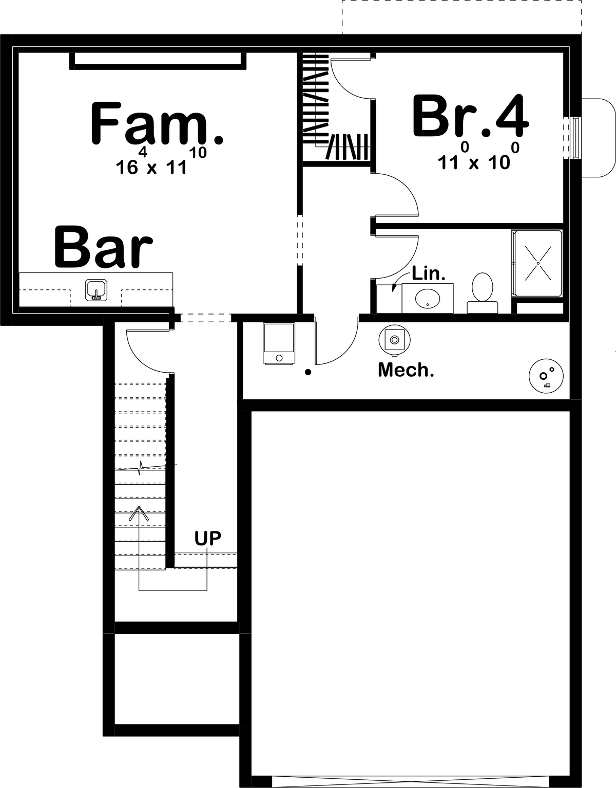 Stalbird House Optional Basement Floor Plan