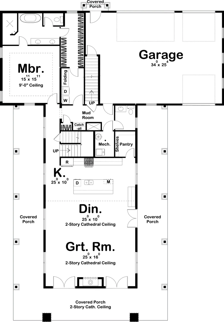 Stillwater House Plan - Archival Designs House Plans, floor plan