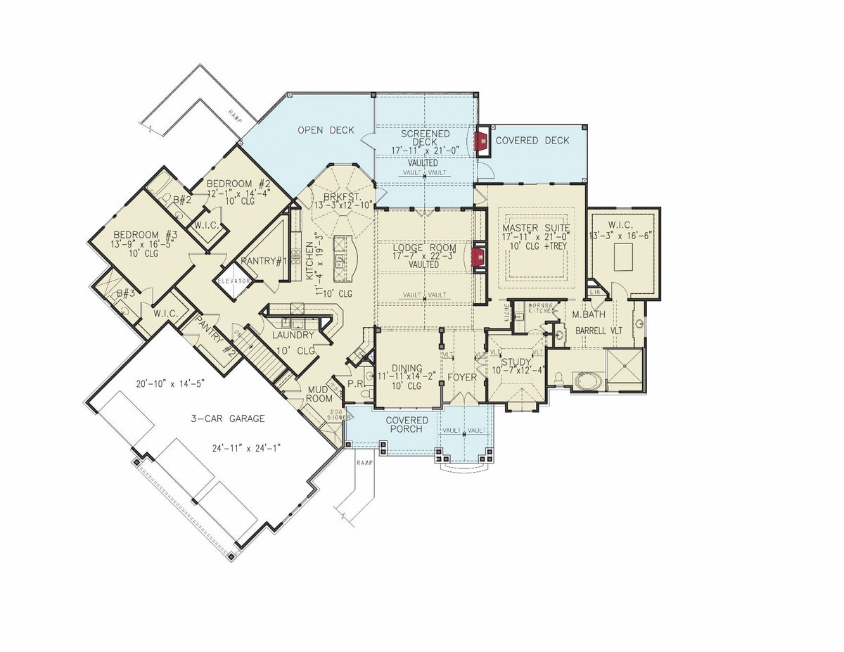 Tiger Creek C House - Floor Plan