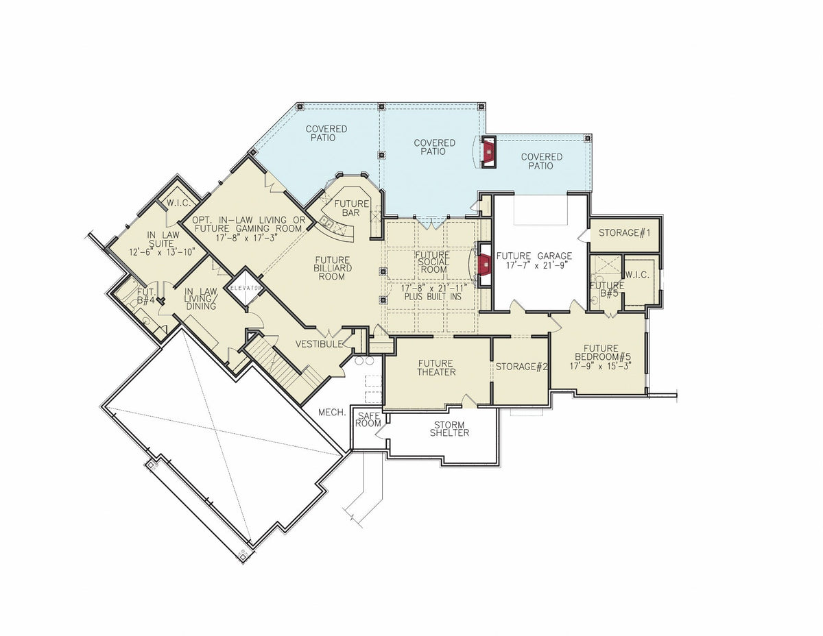 Tiger Creek C House - Basement Floor Plan