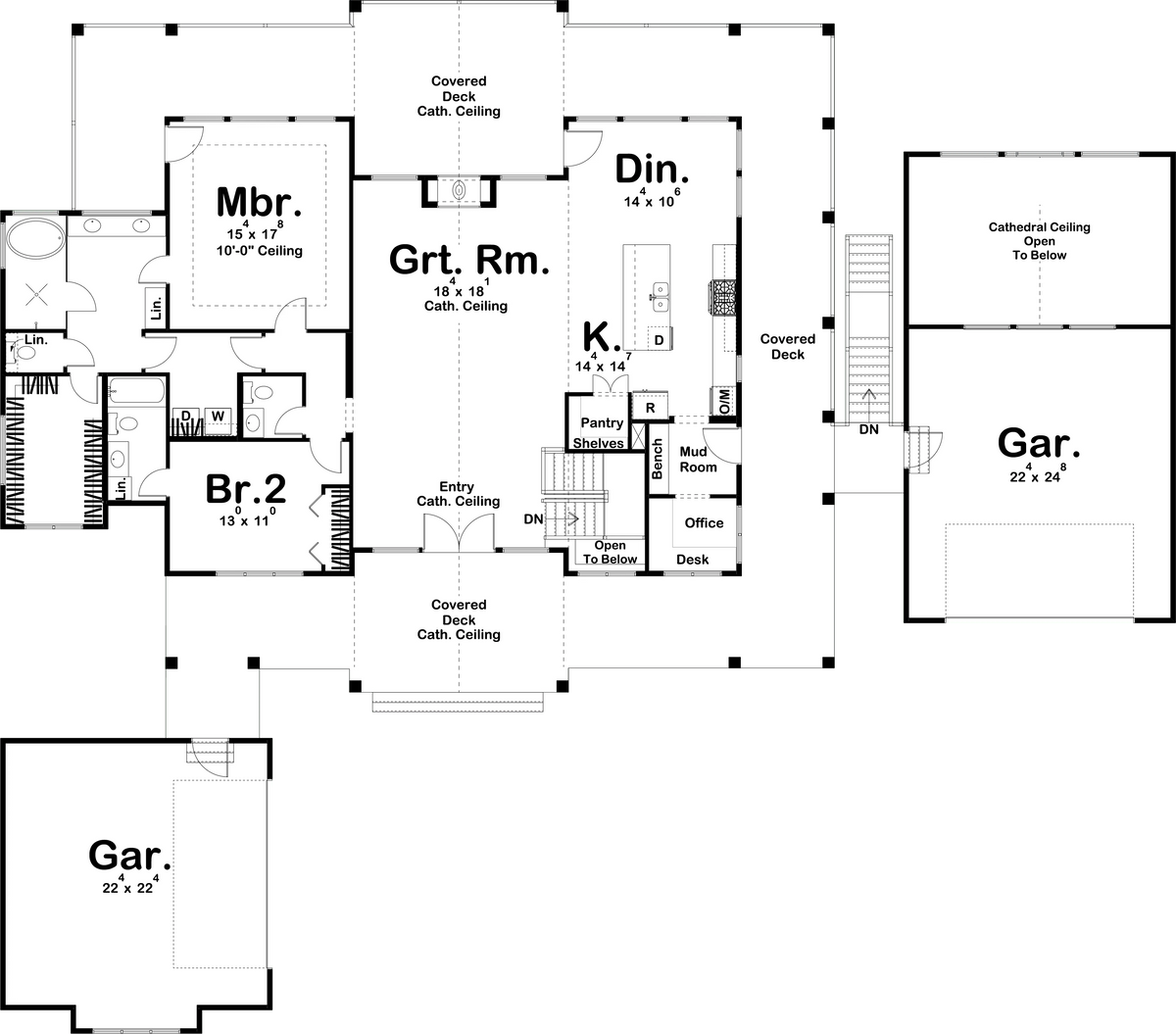 Valley View House Plan - Archival Designs House Plans, floor plan