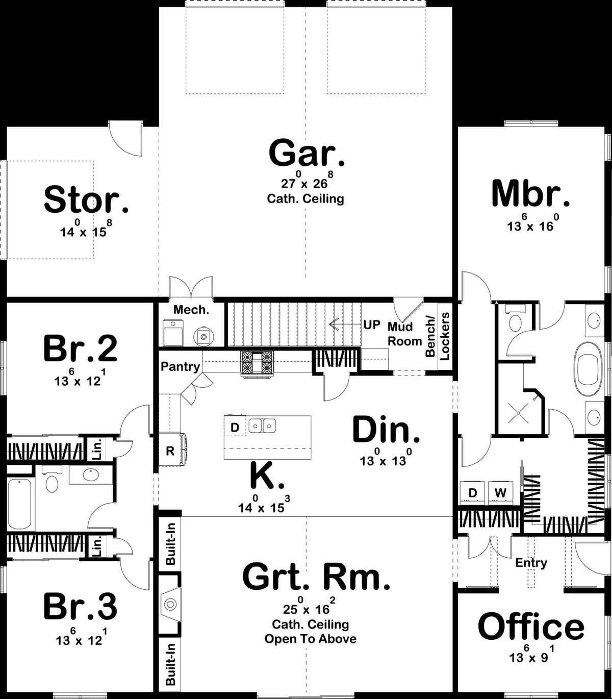 Wakefield - Archival Designs House Plans, floor plan