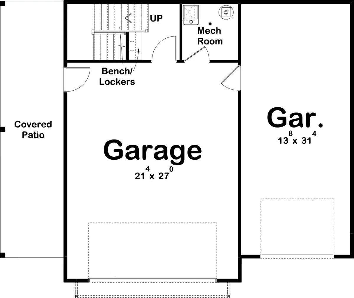 Willow Point Garage Apartment Plan - Archival Designs House Plans, floor plan