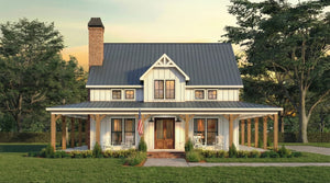 C7540-A Modern Farmhouse, 4 Bedrooms, 3.5 Bathrooms | Columbia Heights Plan Exterior-1