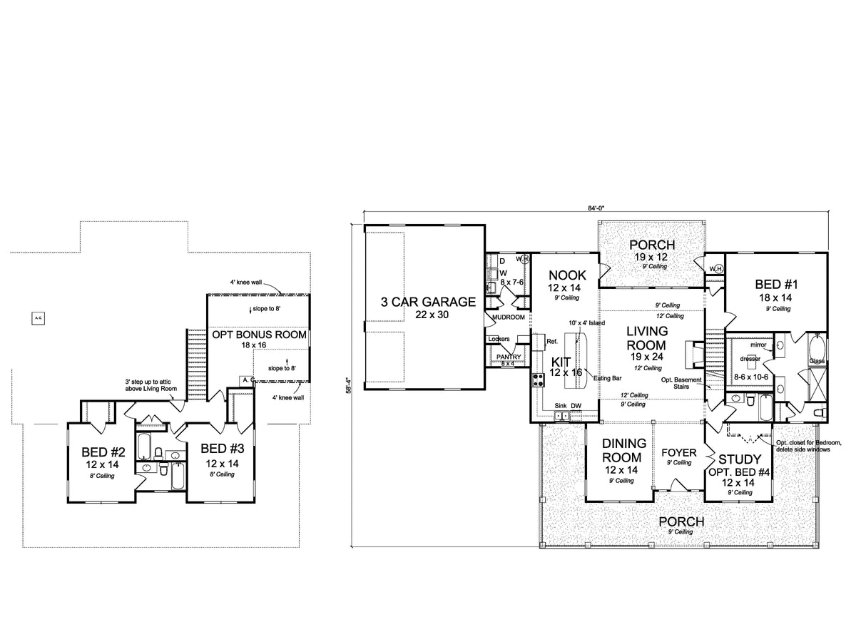 Cedar Creek House Plan - Archival Designs House Plans, floor plan