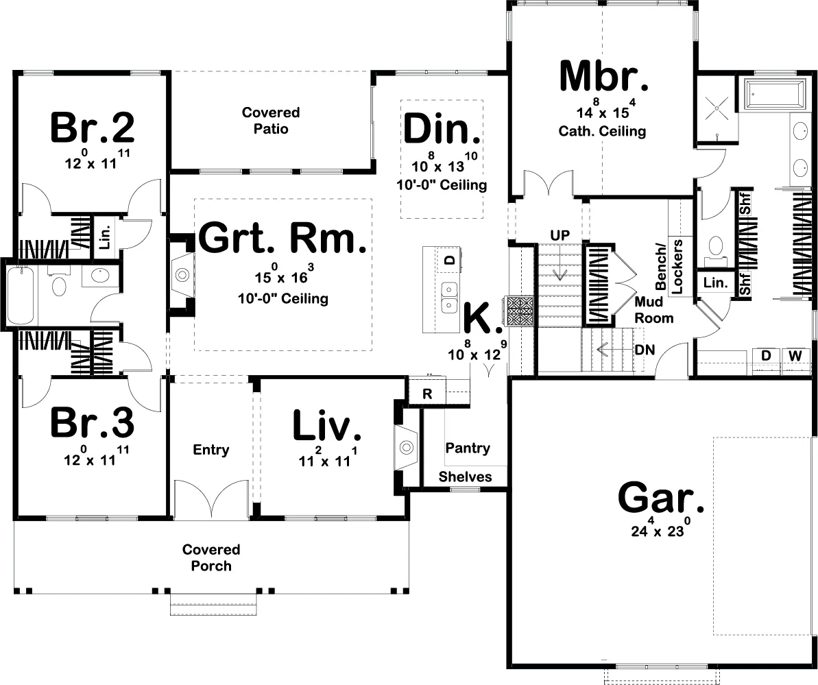 Woodcliff House Plan - Archival Designs House Plans, floor plan