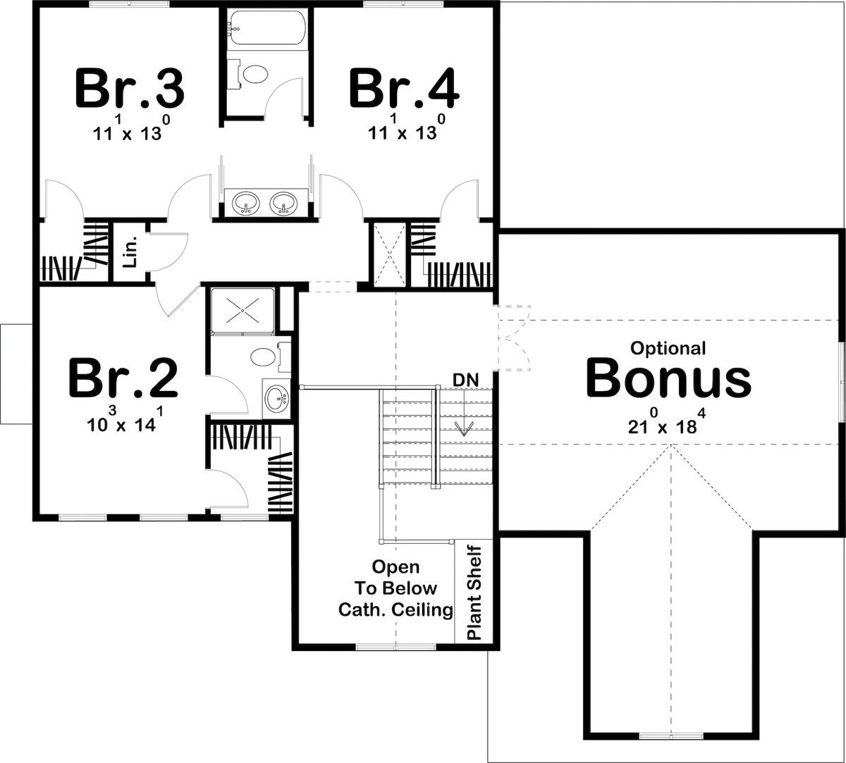 Woodward House Plan - Archival Designs House Plans, floor plan