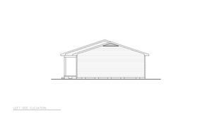 A8210-A Traditional House, 3 Bedrooms, 1.5 Bathrooms | York House Plan Left Elevation