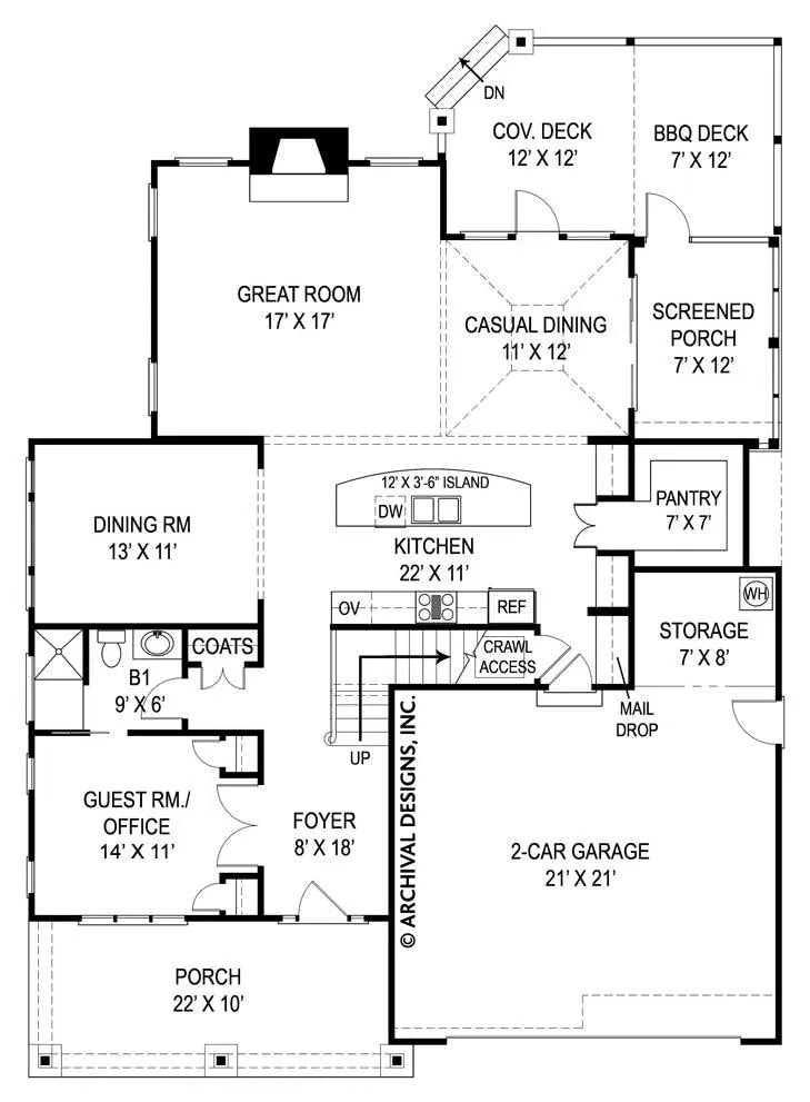 Hollybrook House Plan - Archival Designs House Plans