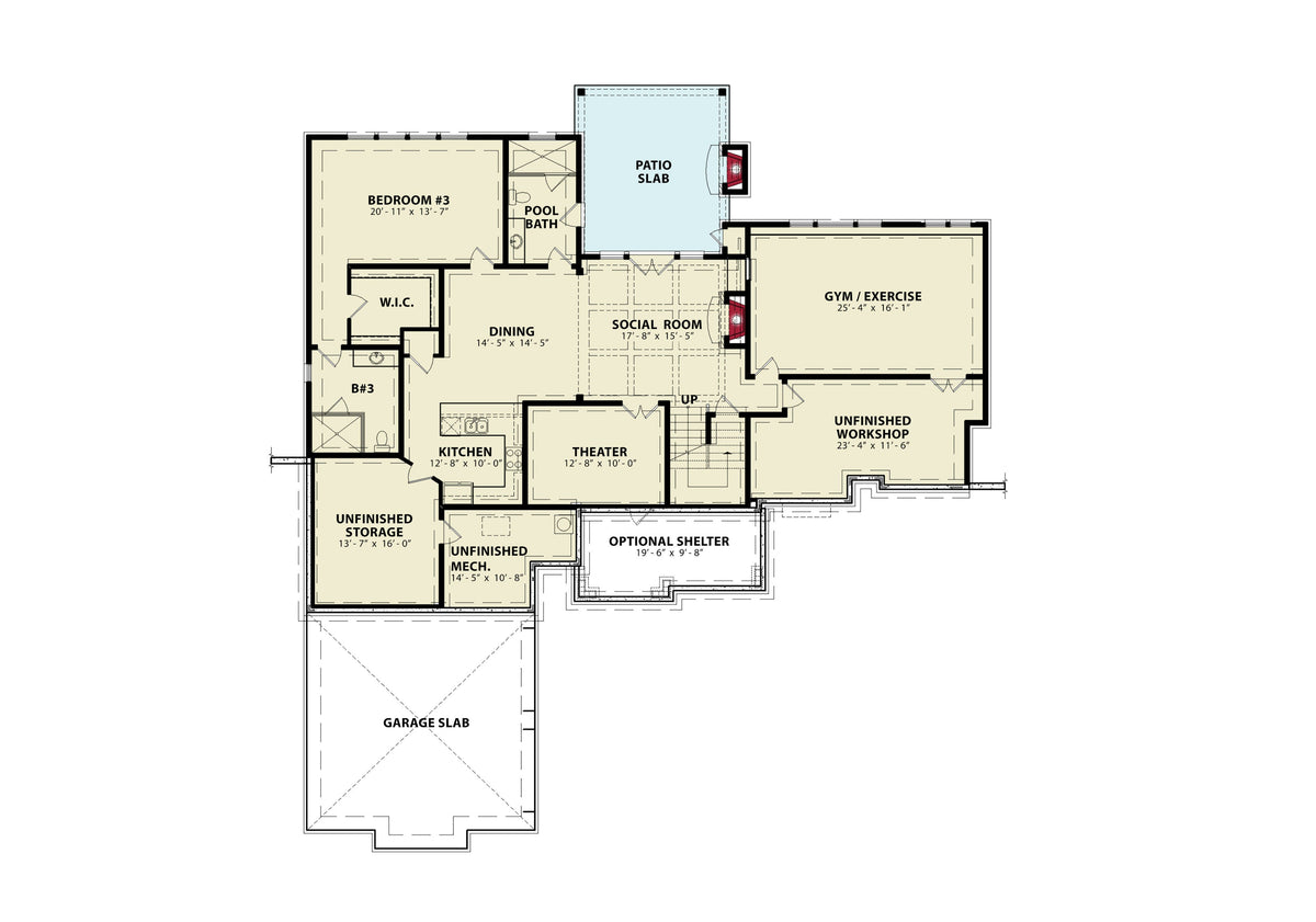 Glenwood Cottage basement Floor Plan