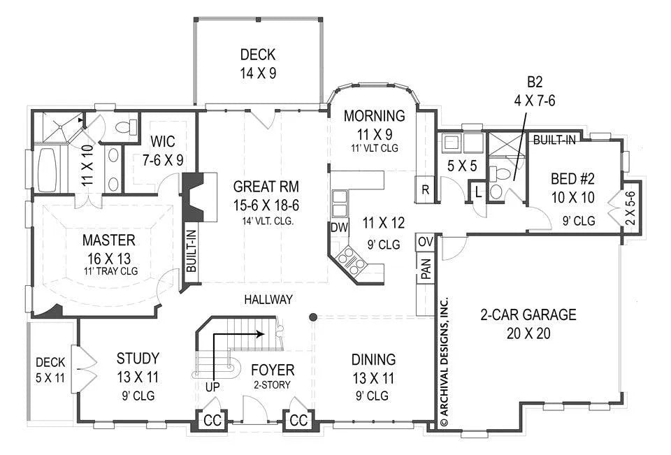 Adare Manor House Plan - Archival Designs House Plans