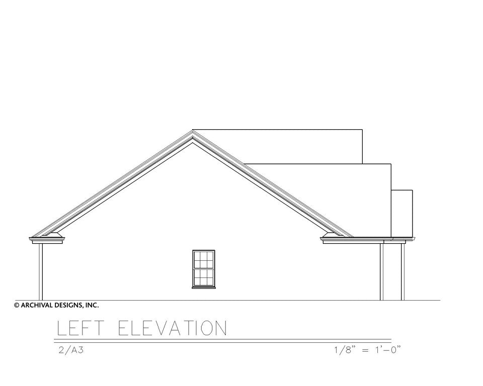 Allcott House Plan - Elevation Left