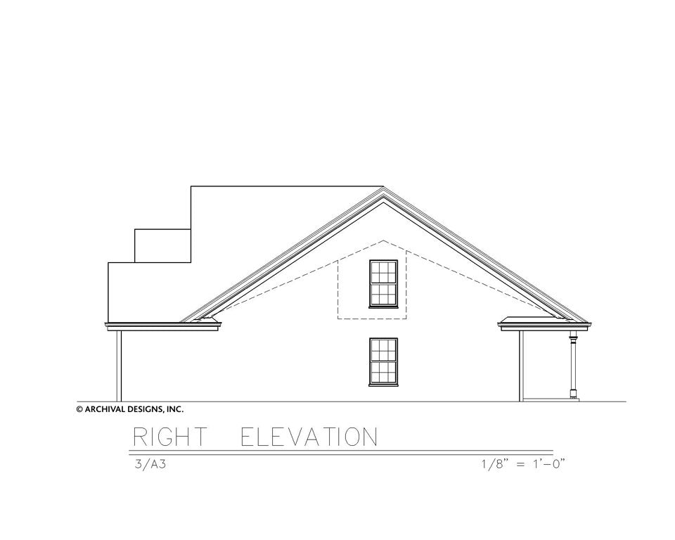 Allcott House Plan - Elevation Right