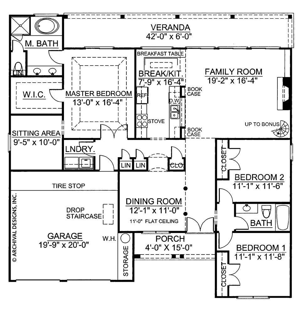 Allcott House Plan - Archival Designs House Plans