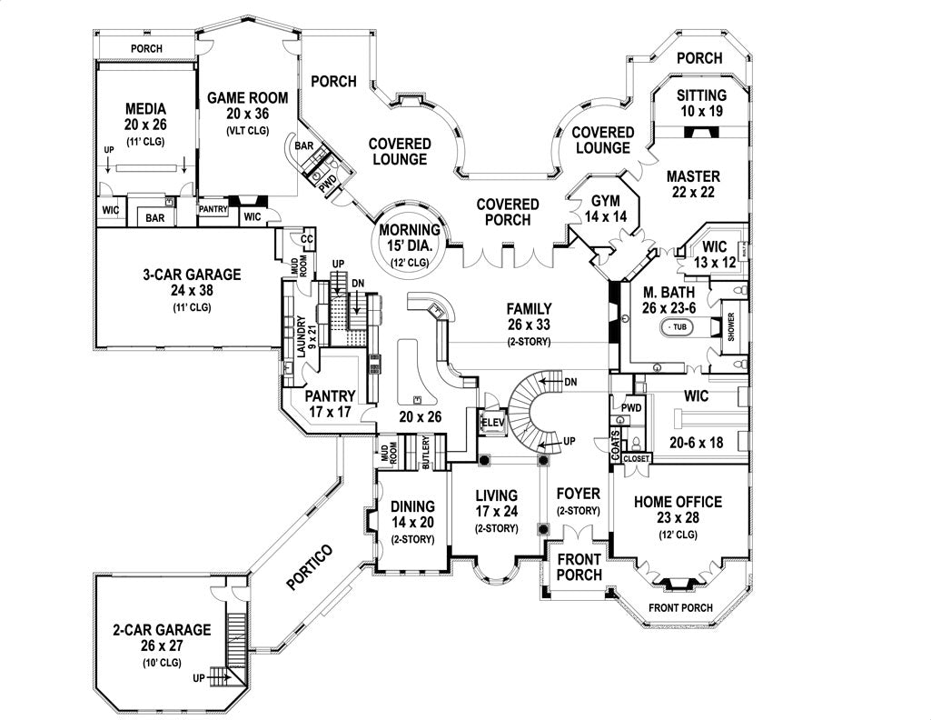 2 story luxury house floor plans
