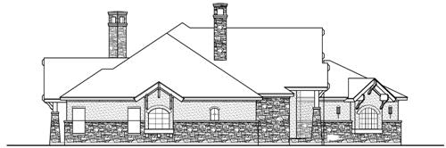 Aspen Creek House Plan - Left Elevation