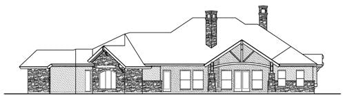 Aspen Creek House Plan - Rear Elevation