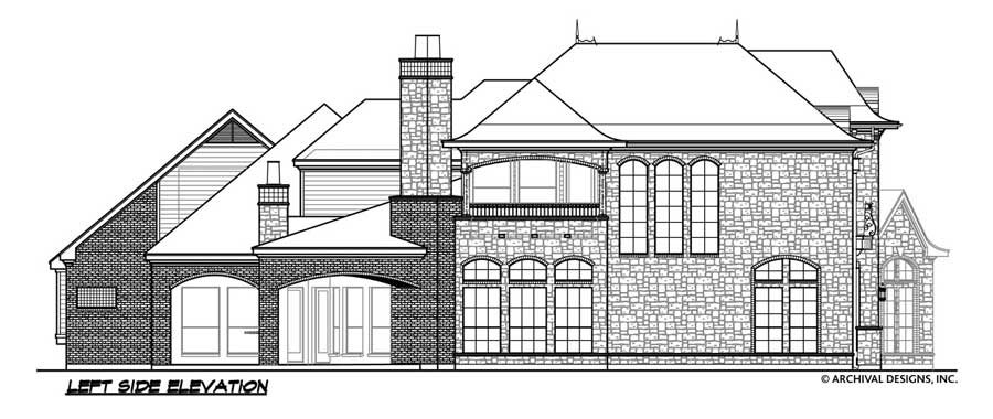 Augusta House Plan House Plan - Left Elevation