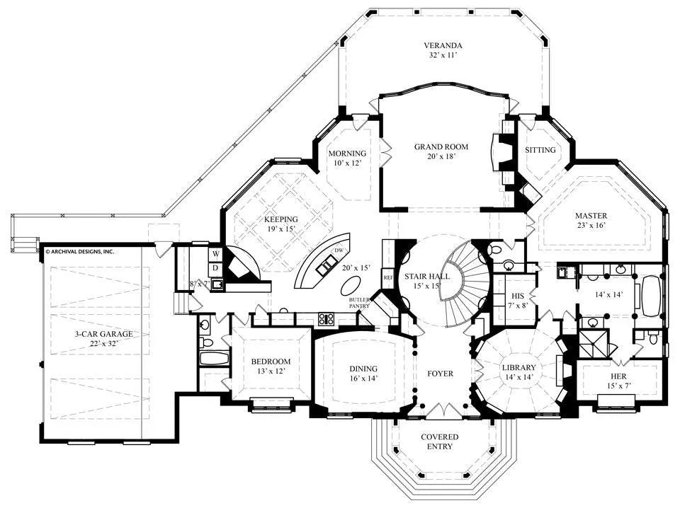 Avanleigh Estate House Plan - Archival Designs House Plans