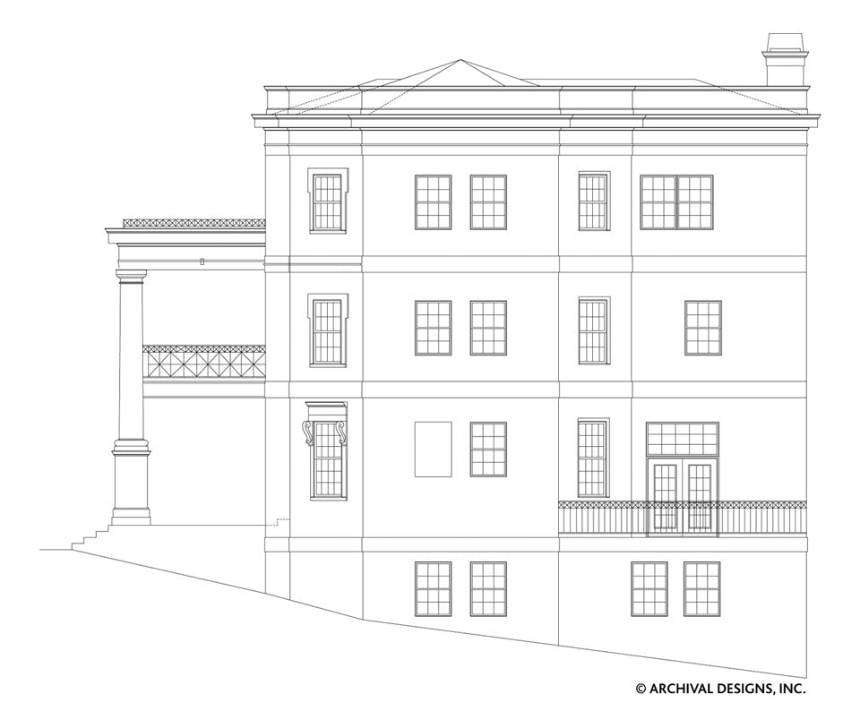 Balleroy House Plan - Elevation Right