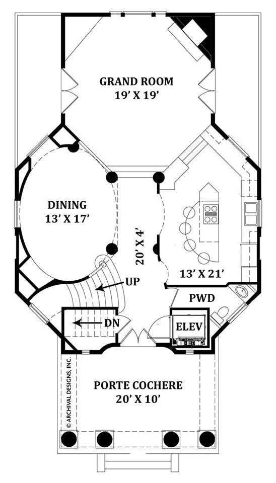 Balleroy House Plan - Archival Designs House Plans