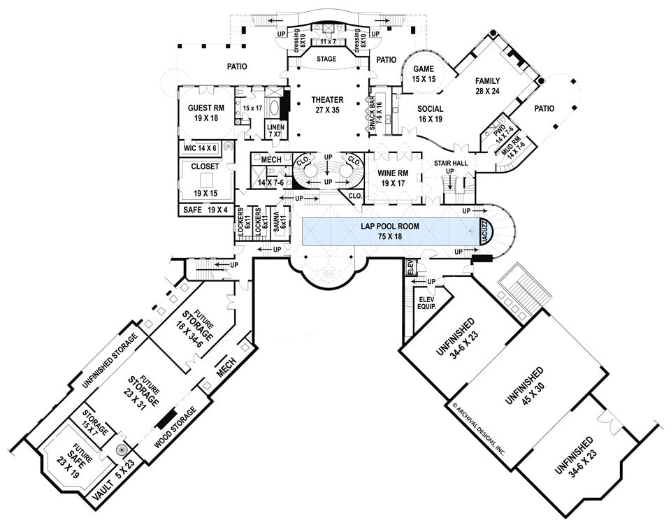 Balmoral House - Basement Floor Plan