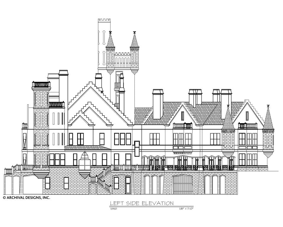 Balmoral House Plan - Left Elevation