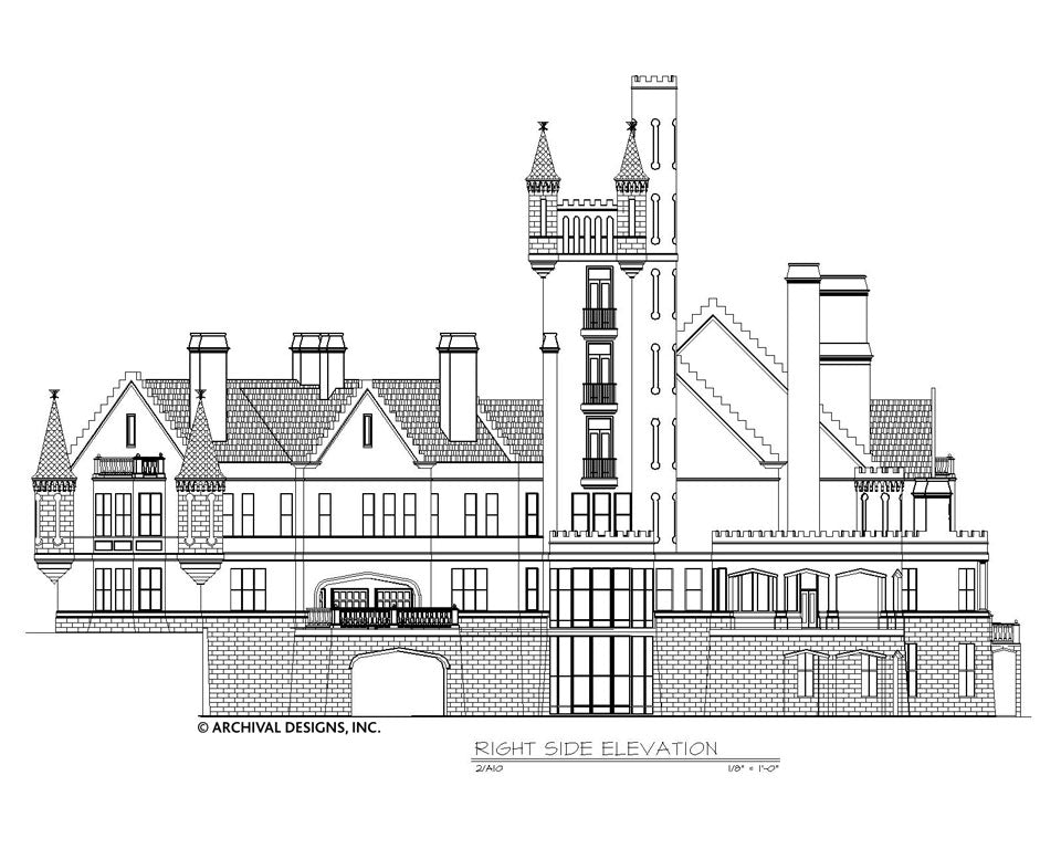 Balmoral House Plan - Right Elevation