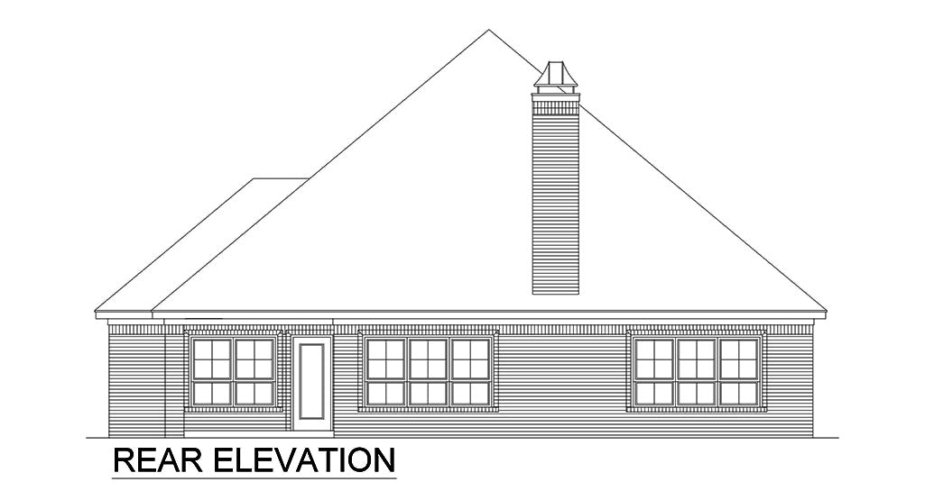 Bar Harbor House Plan - Elevation Rear