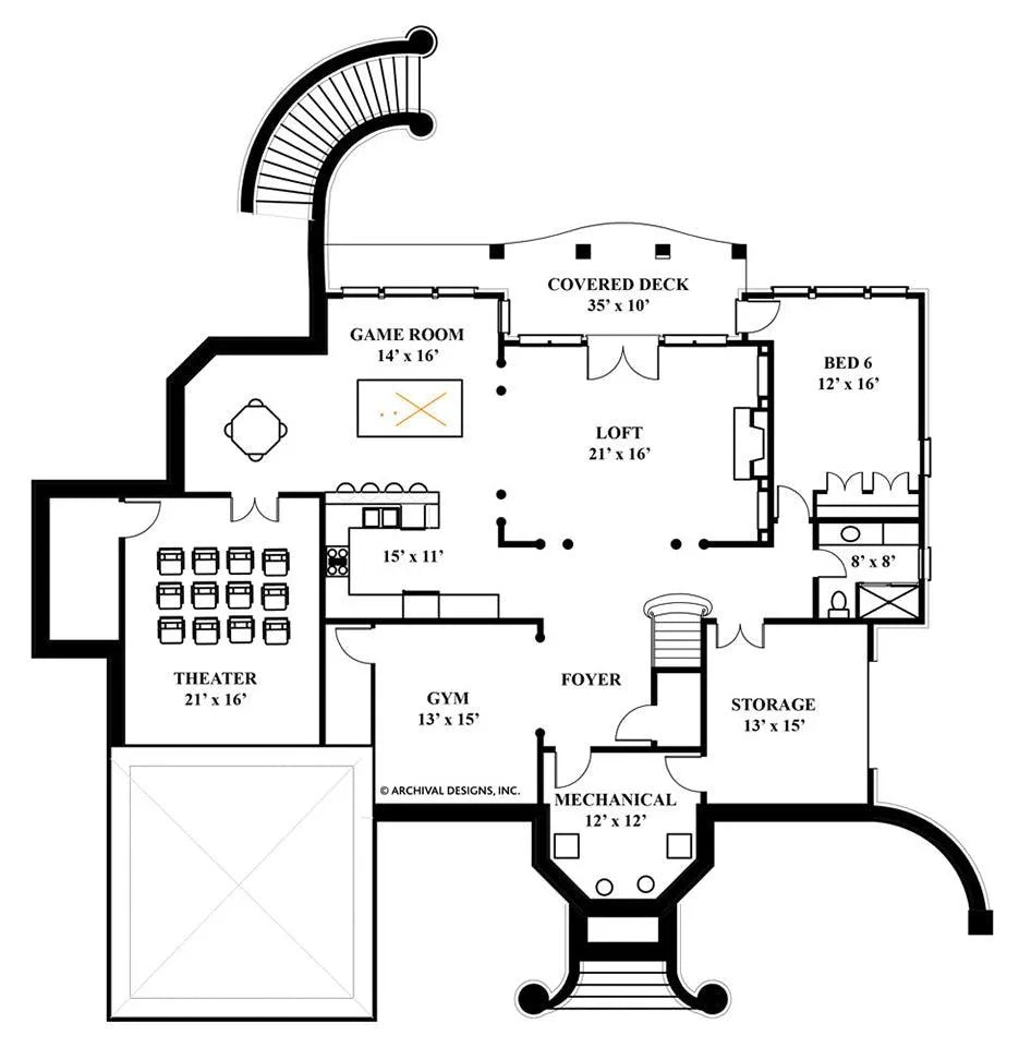 Barons Court House Plan - Archival Designs House Plans, floor plan