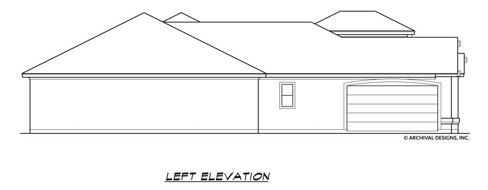 Bayfield House Plan - Left Elevation