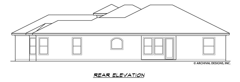 Bayfield House Plan - Rear Elevation