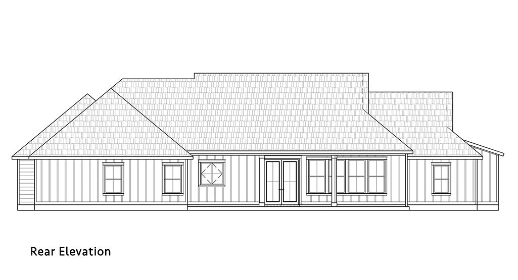 Bear Creek House Plan - Rear