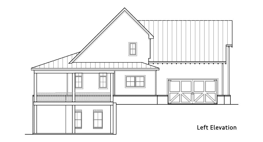 Blueberry Ranch House | Left Elevation