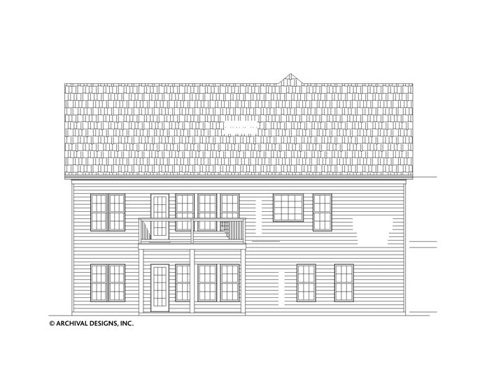 Bluegrass House Plan - Elevation Rear