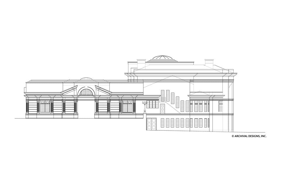 Breakers House Plan - Right Elevation