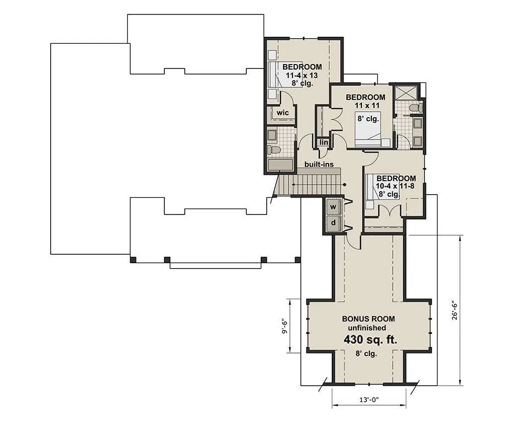 Breezy Grove Farm House Plan - Archival Designs House Plans, floor plan