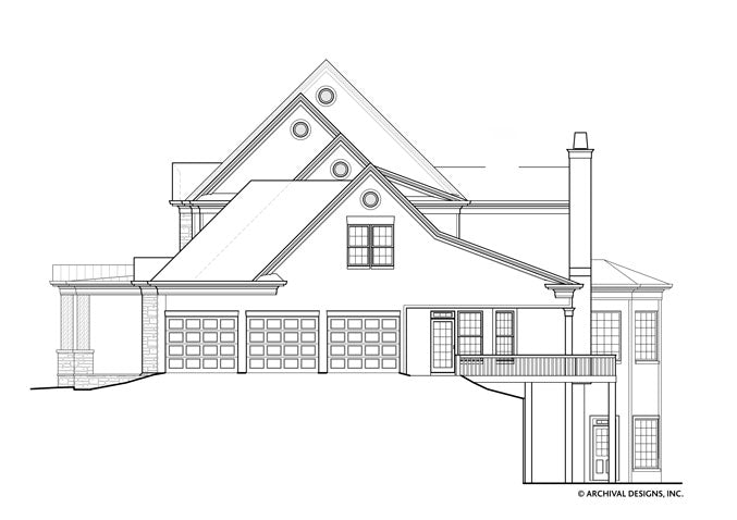 Broadstone Lodge House Plan-Elevation Right