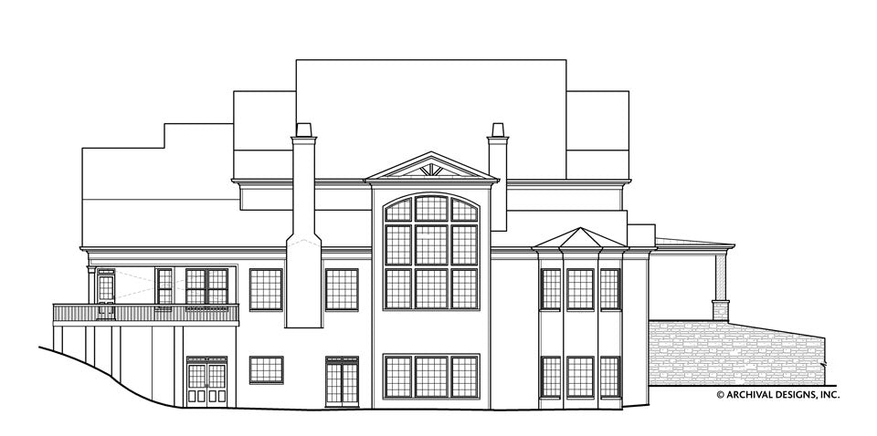 Broadstone Place House Plan - ELevation Rear