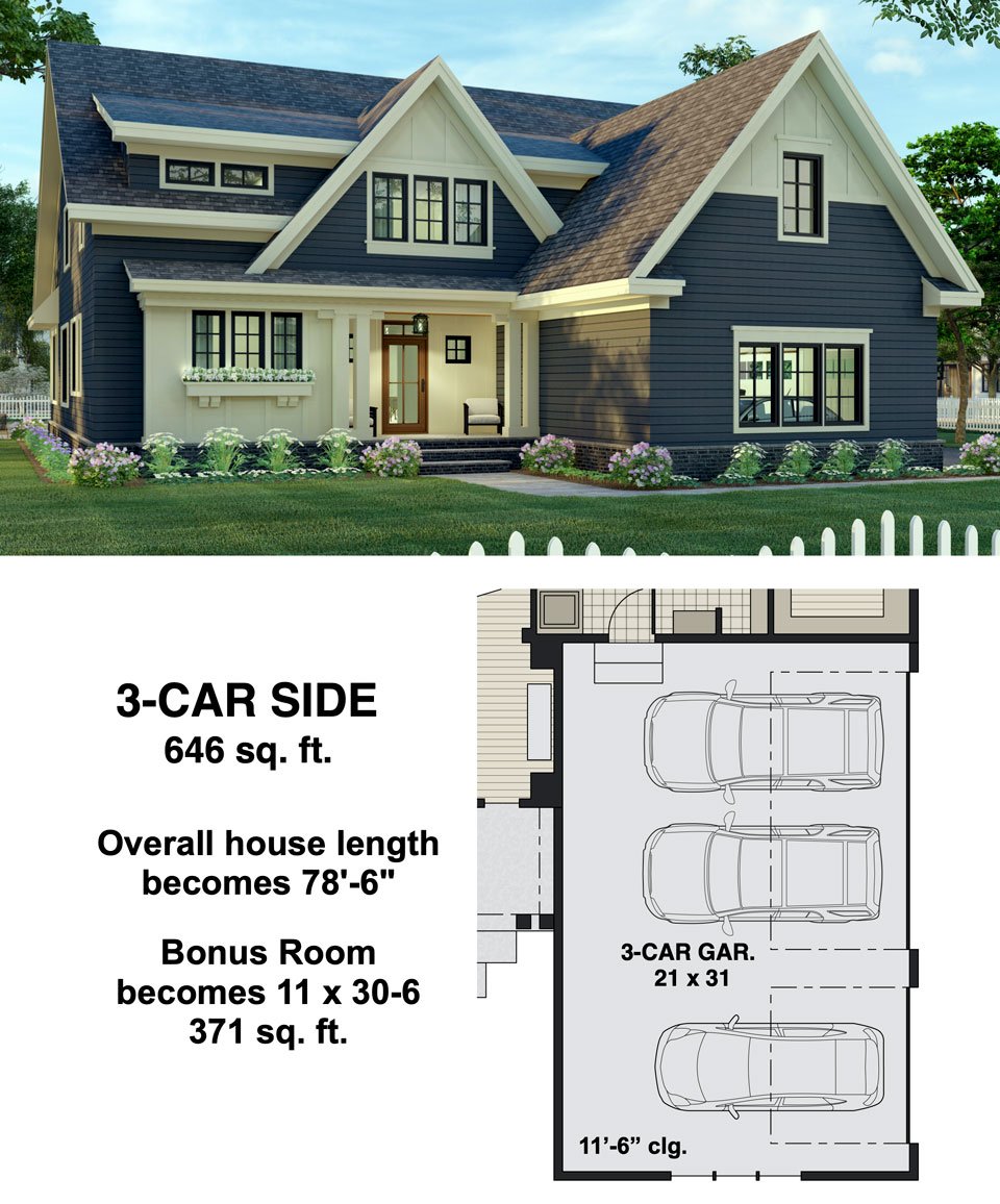 Bridgewater Car Side House Plan
