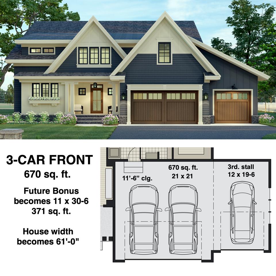 Cedar Bluff House Plan - Garage