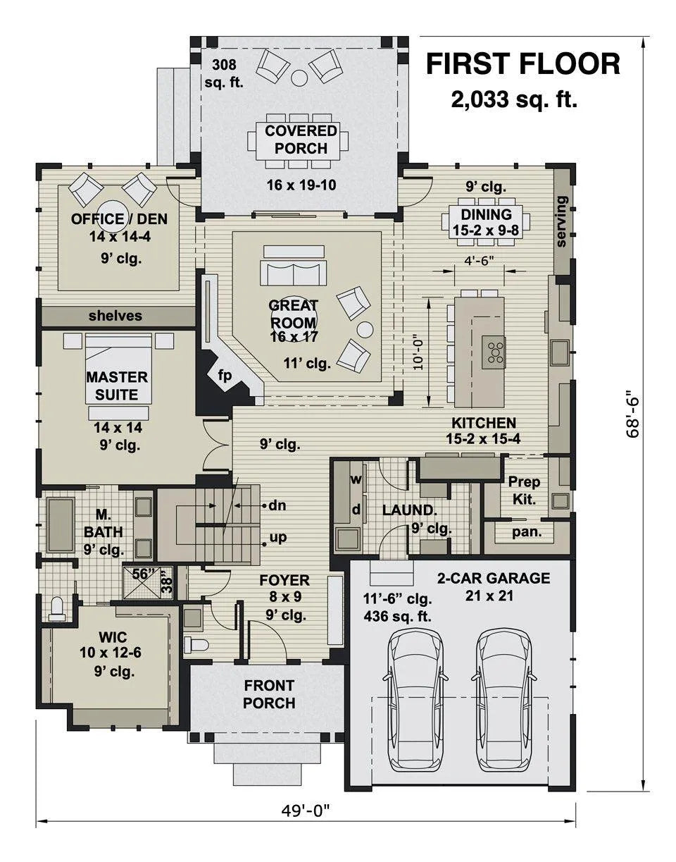 Cedar Bluff House Plan - Archival Designs House Plans