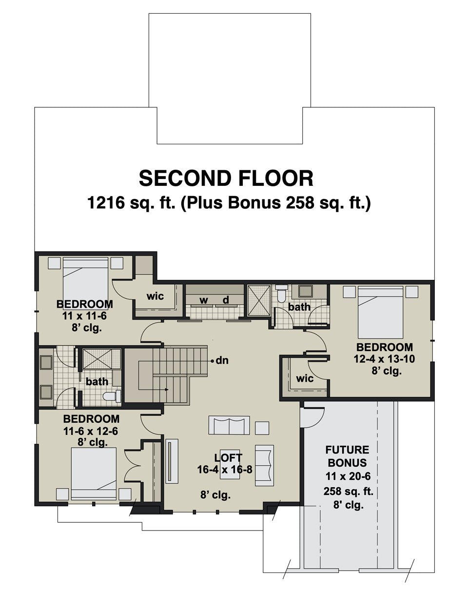 Cedar Bluff Second Floor Plan
