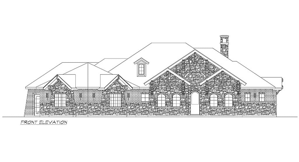 Chandlers Landing House Plan - Elevation Front