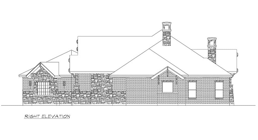 Chandlers Landing House Plan - Elevation Right
