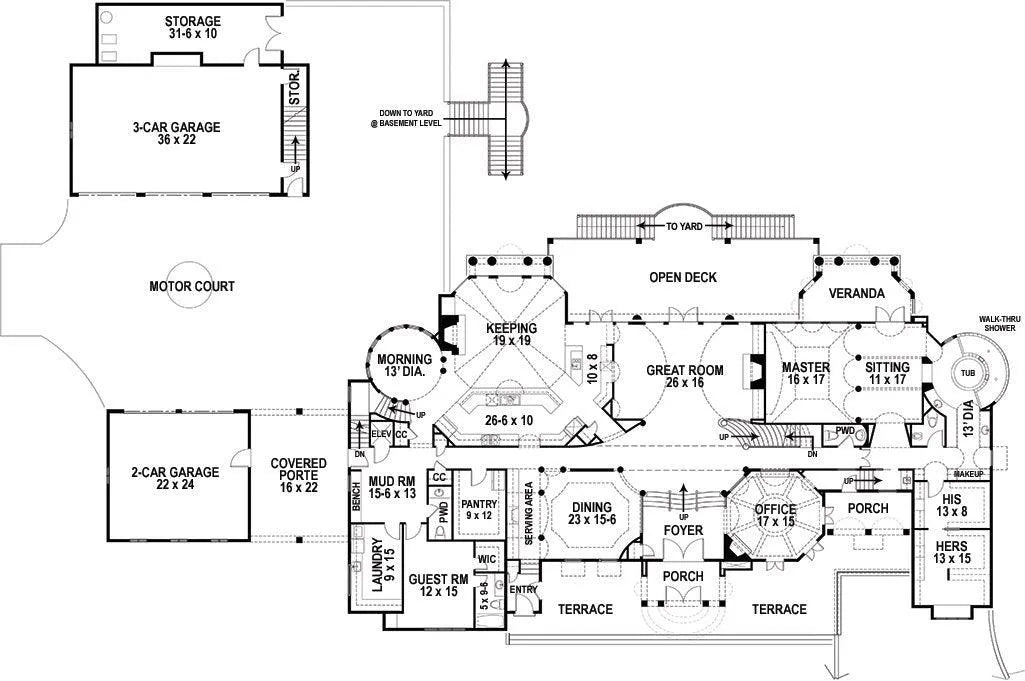 Chateau De Lanier House Plan - Archival Designs House Plans