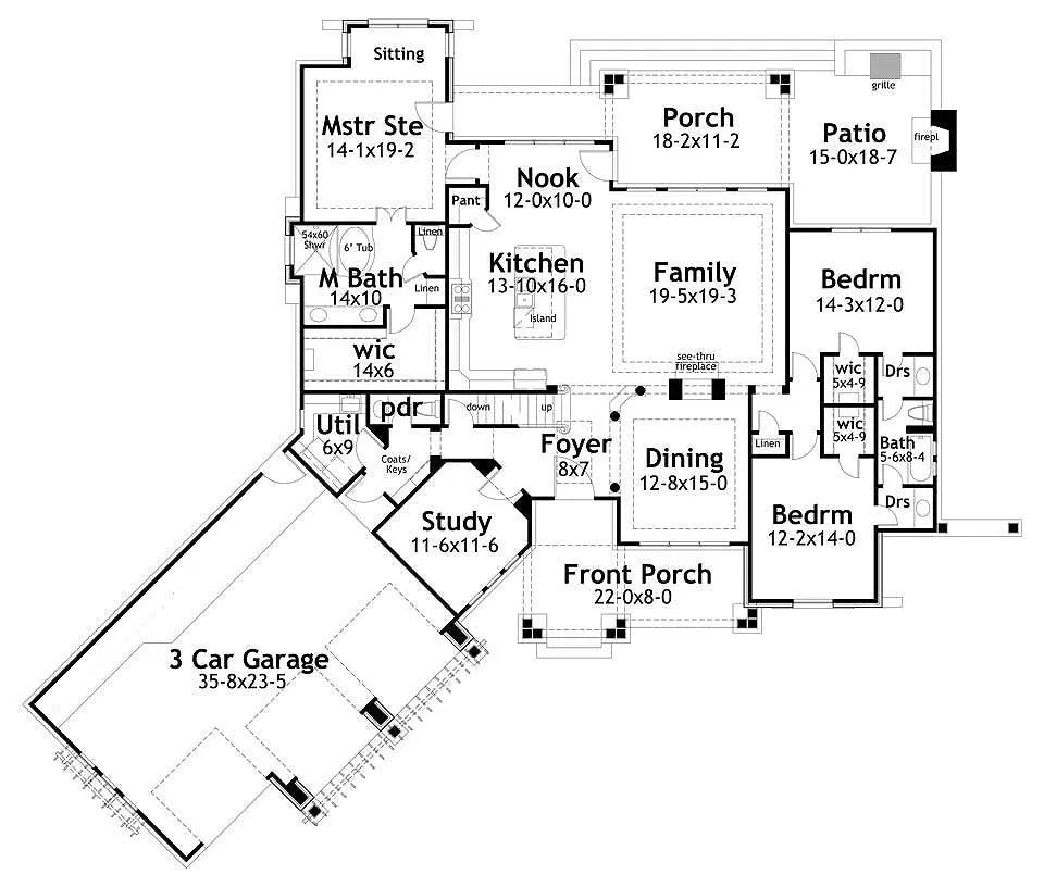 Cherry Creek House Plan - Archival Designs House Plans