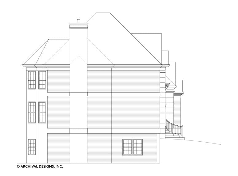 Chesborough Place House Plan Elevation Left